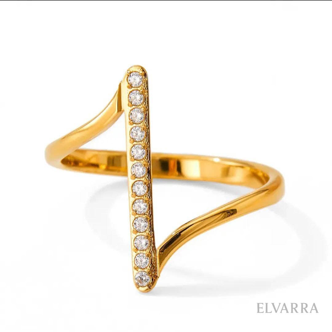 Unique Simple Geometric Twisted Shiny Zircon Rings